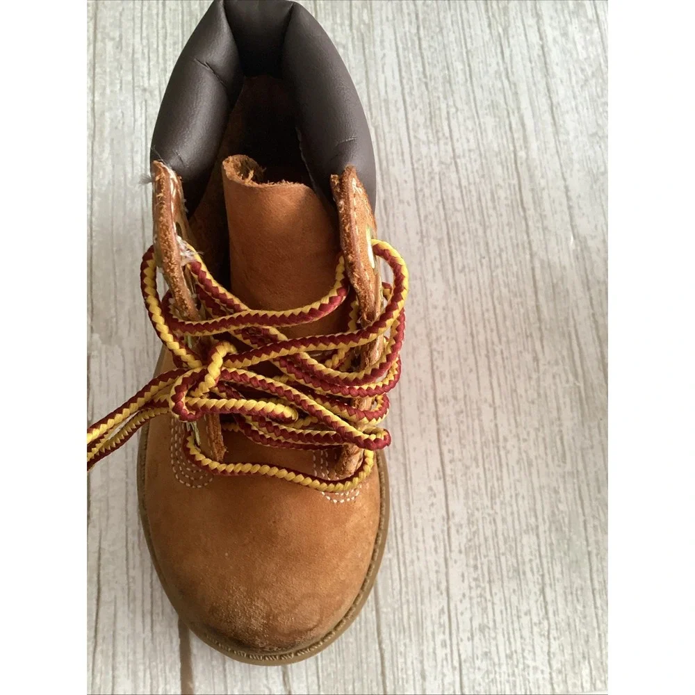 Timberland Toddler Nubuck Leather Lug Sole Lace Up Ankle Boots Brown Size 5 M US
